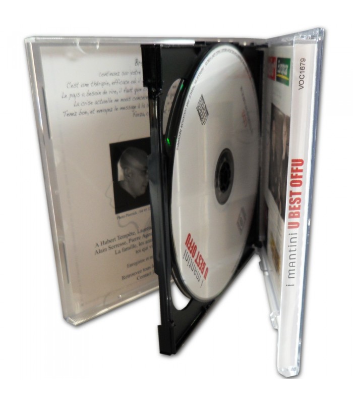 Boitier CD standard double cristal avec livret et jaquette